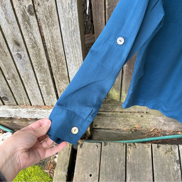 Soft Surroundings Weekender Blue Tencel Dress NWOT Sz Petite Large - Picture 6 of 12